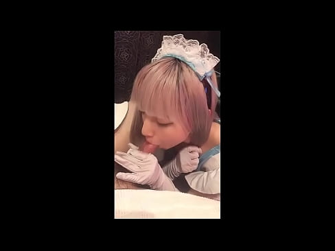❤️ Japonský idol [mayuka], kostým francouzské pokojské, část 1, orál a honění s pleťovým mlékem ️❌ Šukání video u nás ❌️❤